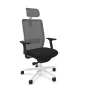 VOLT WHITE│Fauteuil de travail structure blanche avec têtière - Dossier résille VOLT WHITE│Fauteuil de travail structure blanche avec têtière - Dossier résille