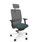 VOLT WHITE│Fauteuil de travail structure blanche avec têtière - Dossier résille VOLT WHITE│Fauteuil de travail structure blanche avec têtière - Dossier résille