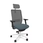 VOLT WHITE│Fauteuil de travail structure blanche avec têtière - Dossier résille VOLT WHITE│Fauteuil de travail structure blanche avec têtière - Dossier résille