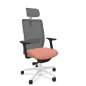 VOLT WHITE│Fauteuil de travail structure blanche avec têtière - Dossier résille VOLT WHITE│Fauteuil de travail structure blanche avec têtière - Dossier résille
