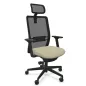 VOLT BLACK│Fauteuil de travail structure noir avec têtière -Dossier résille