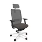 VOLT WHITE│Fauteuil de travail structure blanche avec têtière - Dossier résille VOLT WHITE│Fauteuil de travail structure blanche avec têtière - Dossier résille