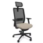 VOLT BLACK│Fauteuil de travail structure noir avec têtière -Dossier résille