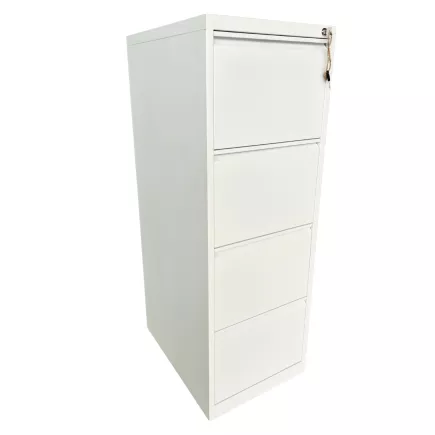 LISTA│Classeur à dossiers suspendus 4 tiroirs Profondeur 60 cm - Blanc