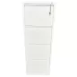 LISTA│Classeur à dossiers suspendus 4 tiroirs Profondeur 60 cm - Blanc