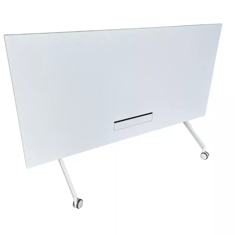 STEELCASE│Modèle Flip Top Twin - Table abattante 160x80│Blanc/Blanc