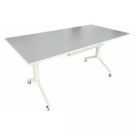 STEELCASE│Modèle Flip Top Twin - Table abattante 160x80│Blanc/Blanc