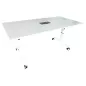 ECHO│Table abattante 160x80│Blanc/Blanc