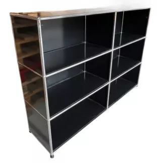 USM HALLER│Etagère 6 cases ouvertes 2L x 3H│Noir