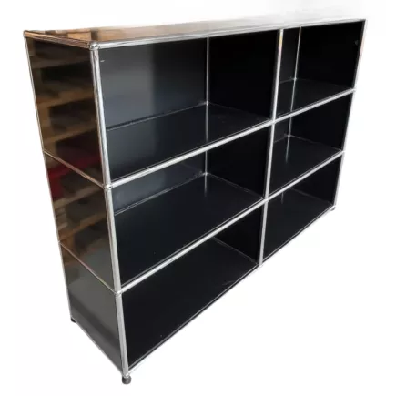 USM HALLER│Etagère 6 cases ouvertes 2L x 3H│Noir