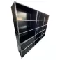 USM HALLER│Etagère 15 cases 3L x 5H - 13 cases ouvertes + 2 tiroirs doubles DS│Noir