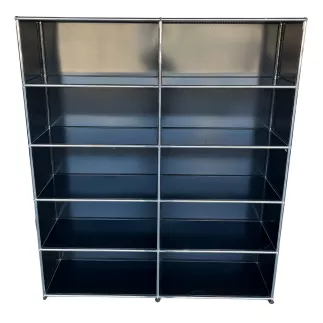 USM HALLER│Bibliothèque 10 cases ouvertes 2L x 5H│Noir
