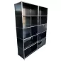 USM HALLER│Armoire 10 cases 2L x 5H - 5 cases ouvertes + 4 tiroirs doubles DS + 1 clapet│Noir