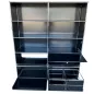 USM HALLER│Armoire 10 cases 2L x 5H - 5 cases ouvertes + 4 tiroirs doubles DS + 1 clapet│Noir