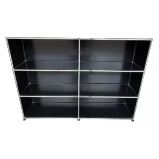 USM HALLER│Etagère 6 cases ouvertes 2L x 3H│Noir