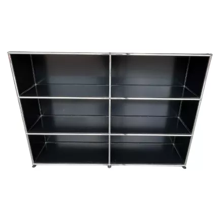 USM HALLER│Etagère 6 cases ouvertes 2L x 3H│Noir
