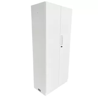 ECHO│Armoire haute portes battantes│L 80 x H 180 cm│Blanc/Blanc