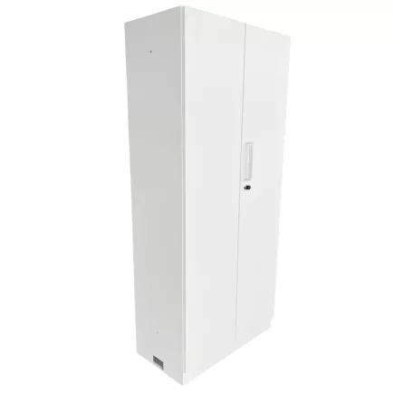 ECHO│Armoire haute portes battantes│L 80 x H 180 cm│Blanc/Blanc