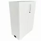ECHO│Armoire basseportes battantes│L 80 x H 117 cm│Blanc/Blanc ECHO│Armoire basseportes battantes│L 80 x H 117 cm│Blanc/Blanc