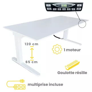 VS│Bureau électrique 4 Mémoires de positions │180x80 cm