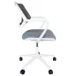 STEELCASE│Modèle QiVi - Siège d'accueil/visiteurs/conférence - Sur roulettes réglable en hauteur│Blanc / Bleu STEELCASE│Modèle QiVi - Siège d'accueil/visiteurs/conférence - Sur roulettes réglable en hauteur│Blanc / Bleu