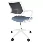 STEELCASE│Modèle QiVi - Siège d'accueil/visiteurs/conférence - Sur roulettes réglable en hauteur│Blanc / Bleu STEELCASE│Modèle QiVi - Siège d'accueil/visiteurs/conférence - Sur roulettes réglable en hauteur│Blanc / Bleu