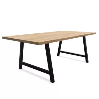 COHESION│Table de conférence 200x120 cm - Nebraska/Noir│8/10 Personnes