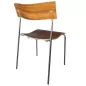 CAMPUS LAMMHULT│Chaises de collectivité - Bois 4 pieds métal│Noyer/Chromé CAMPUS LAMMHULT│Chaises de collectivité - Bois 4 pieds métal│Noyer/Chromé