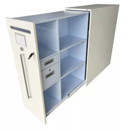 VS│Caisson Haut Tower - ouverture à gauche - H 115 cm x p 80 cm│Blanc