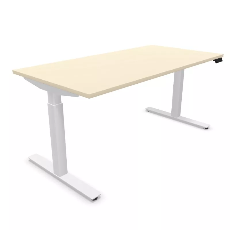 FLEX UP TWO│Bureau électrique 2 moteurs - 2 mémoires de position - 2xUSB A│Plateau mélaminé 25mm