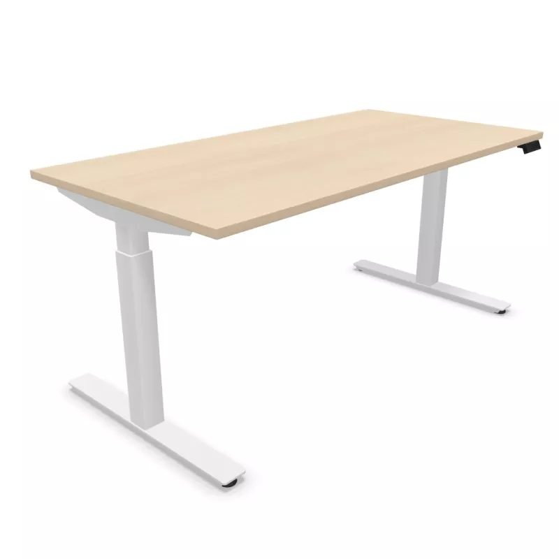 FLEX UP TWO│Bureau électrique 2 moteurs - 2 mémoires de position - 2xUSB A│Plateau mélaminé 25mm