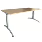 LISTA│Bureau droit Reflect 160x80 cm - Hauteur réglable│Plateau hêtre clair LISTA│Bureau droit Reflect 160x80 cm - Hauteur réglable│Plateau hêtre clair