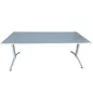 LISTA│Bureau droit Reflect L 180x80 cm - Hauteur réglable│Plateau gris perle LISTA│Bureau droit Reflect L 180x80 cm - Hauteur réglable│Plateau gris perle