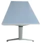LISTA│Bureau droit Reflect L 180x80 cm - Hauteur réglable│Plateau gris perle LISTA│Bureau droit Reflect L 180x80 cm - Hauteur réglable│Plateau gris perle