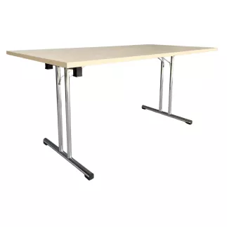 PLIANTE│Table modulaire pliante 160x80 cm│Erable blanc/Chromé