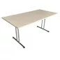 PLIANTE│Table modulaire pliante 160x80 cm│Erable blanc/Chromé