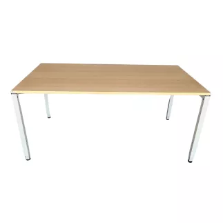 LO LISTA│modèle LO Motion - Bureau 160x80 cm - Hauteur réglable│Hêtre / Gris alu