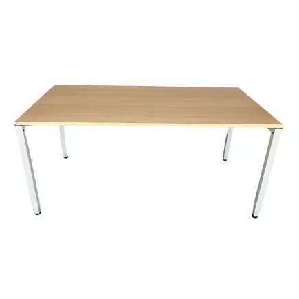LO LISTA│modèle LO Motion - Bureau 160x80 cm - Hauteur réglable│Hêtre / Gris alu