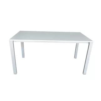 BIGLA│Bureau 150x70 cm│Blanc / Gris alu