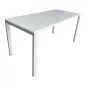 BIGLA│Bureau 150x70 cm│Blanc / Gris alu BIGLA│Bureau 150x70 cm│Blanc / Gris alu