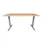 IDOL│Bureau droit 140x80 cm │Hêtre saumoné/Gris alu IDOL│Bureau droit 140x80 cm │Hêtre saumoné/Gris alu