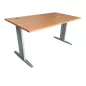 IDOL│Bureau droit 140x80 cm │Hêtre saumoné/Gris alu IDOL│Bureau droit 140x80 cm │Hêtre saumoné/Gris alu