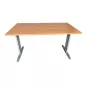 IDOL│Bureau droit 140x80 cm │Hêtre saumoné/Gris alu IDOL│Bureau droit 140x80 cm │Hêtre saumoné/Gris alu