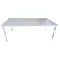 HUND│Bureau droit 200x100│Blanc / Gris alu HUND│Bureau droit 200x100│Blanc / Gris alu