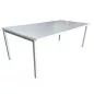 HUND│Bureau droit 200x100│Blanc / Gris alu HUND│Bureau droit 200x100│Blanc / Gris alu