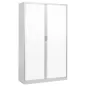 ARIV│Armoire rideau bicolore L 100-120 x H 198 cm│Décor bois/Acier