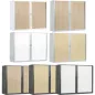 ARIV│Armoire rideau bicolore L 100-120 x H 105 cm│Décor bois/Acier