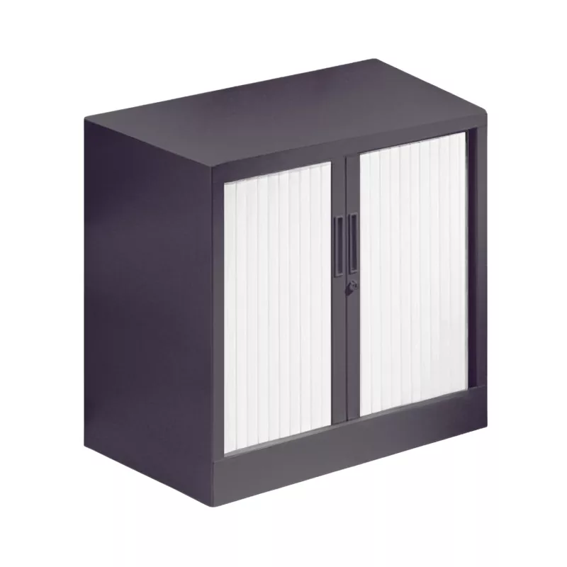 ARIV│Armoire rideau bicolore L 80 x H 71 ou 72.1 cm│Décor bois/Acier