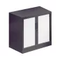 ARIV│Armoire rideau bicolore L 80 x H 71 ou 72.1 cm│Décor bois/Acier