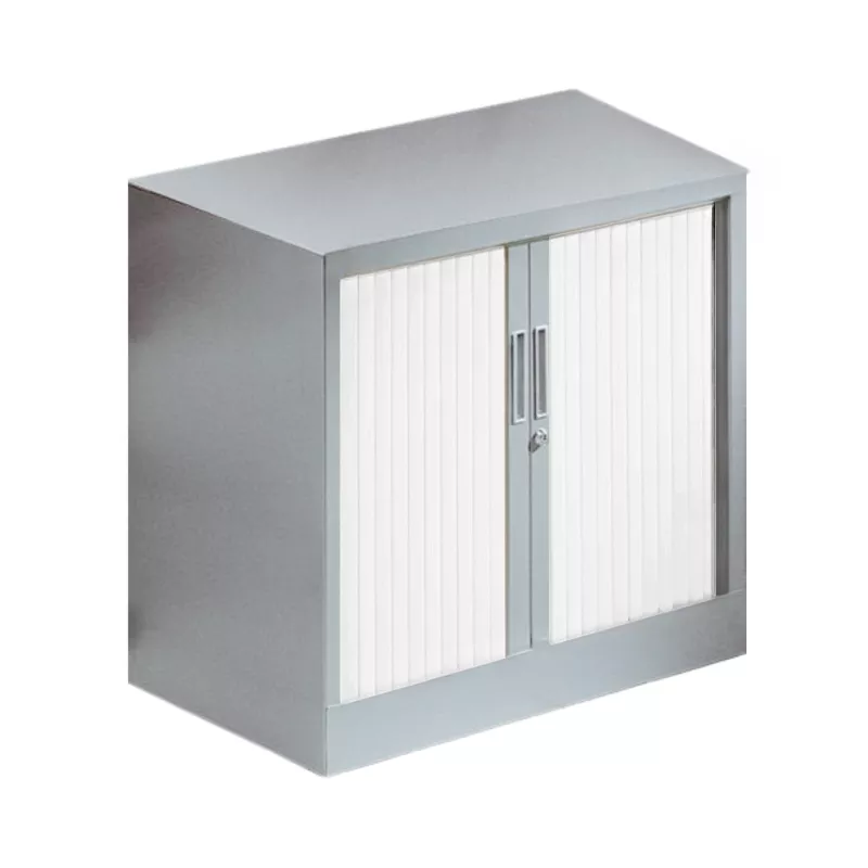 ARIV│Armoire rideau bicolore L 80 x H 71 ou 72.1 cm│Décor bois/Acier